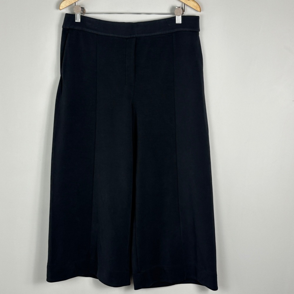 Lululemon Softstreme High Rise Culotte Pants Black Womens Sz 12 Wide Leg Lounge - Picture 5 of 16